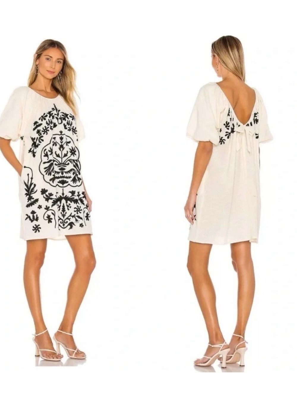 Free People large fiona embroidered mini dress.